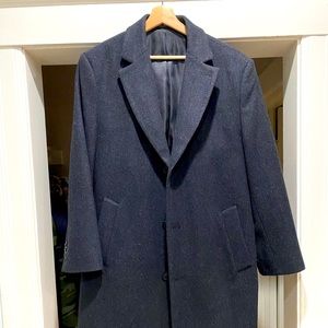 London Fog Signature Wool Blend Black Pea Coat 38S